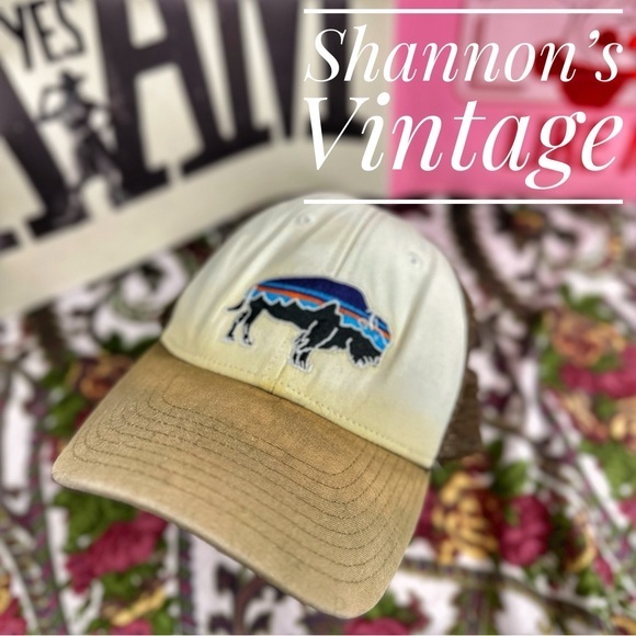 Patagonia Fitz Roy Buffalo naturally distressed trucker hat - Picture 1 of 4